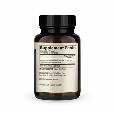 Солодка ферментована Dr.Mercola (Biodynamic® Organic Fermented Chewable Licorice) 60 таблеток