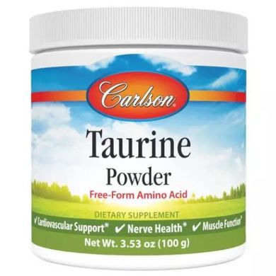 Таурін у порошку Carlson Labs (Taurine Amino Acid Powder) 100 г