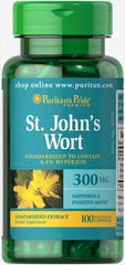 Стандартизований екстракт звіробою, St John's Wort Standardized Extract, Puritan's Pride, 300 мг, 100 капсул