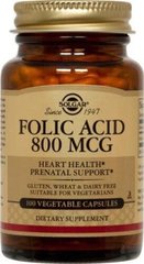 Фолієва кислота Solgar (Folic Acid) 800 мкг 100 капсул
