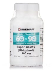 60 - 90 Супер CoQ 100 мг Убіхонол, 60 to 90 Super CoQ 100 mg Ubiquinol, Kirkman labs, 90 м'яких гелевих капсул