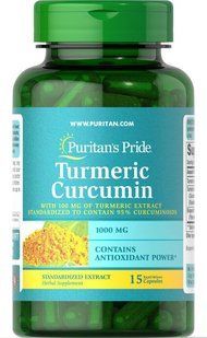 Куркумин с пробным размером биоперина, Turmeric Curcumin with Bioperine Trial Size, Puritan's Pride, 1000 мг/5 мг купить в Киеве и Украине