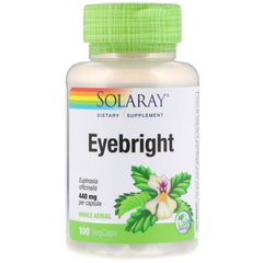 Eyebright, Solaray, 440 мг, 100 капсул с оболочкой из ингредиентов растительного происхождения купить в Киеве и Украине