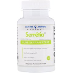 Серрапептаза Arthur Andrew Medical (Serretia) 500 мг 30 капсул купить в Киеве и Украине
