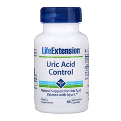 Контроль мочевой кислоты, Uric Acid Control, Life Extension, 60 капсул купить в Киеве и Украине