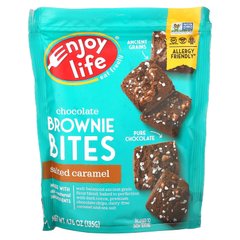 Enjoy Life Foods, Укуси шоколадного брауні, солона карамель, 4,76 унції (135 г)