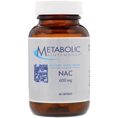 NAC (N-ацетил-L-цистеин), Metabolic Maintenance, 600 мг, 60 капсул купить в Киеве и Украине