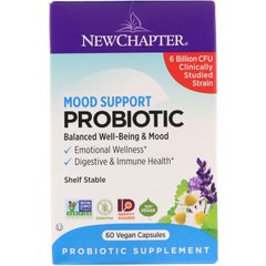 Пробиотик для поддержки настроения New Chapter (Mood Support Probiotic) 6 миллиардов КОЕ 60 капсул купить в Киеве и Украине