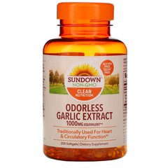 Часник Sundown Naturals (Odorless Garlic) 1000 мг 250 капсул