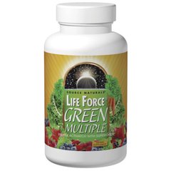 Рослинні компоненти для здоров'я, Life Force Green Multiple, Source Naturals, 180 таблеток