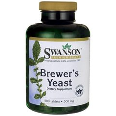 Пивні дріжджі, Brewer's Yeast, Swanson, 500 мг, 500 таблеток
