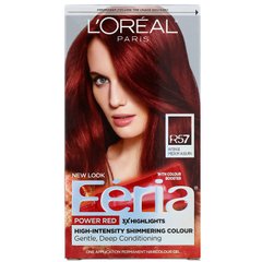 Фарба для волосся Feria, «Сила червоного», відтінок R57 інтенсивний середній червоно-коричневий, L'Oreal, на 1 застосування
