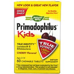 Пробіотики для дітей зі смаком вишні Nature's Way (Primadophilus Kids) 60 жувальних таблеток