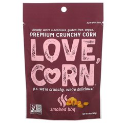 Love Corn, Хрустящая кукуруза высшего качества, копченый шашлык, 1,6 унции (45 г) купить в Киеве и Украине
