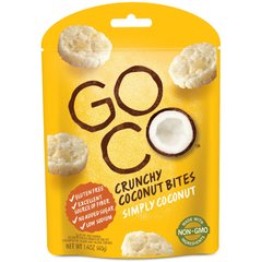 Хрусткі кокосові шматочки, Просто кокос, GoCo, 1,4 унції (40 г)
