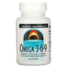Омега 3-6-9 Source Naturals (Omega 3·6·9) 30 капсул купить в Киеве и Украине