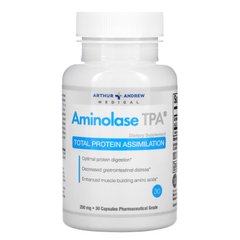 ТФК Аминолаза, для полного усвоения протеина, Arthur Andrew Medical, 250 мг, 30 капсул купить в Киеве и Украине