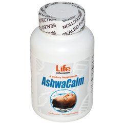 Ашваганда, AshwaCalm, Life Enhancement, 300 мг, 120 капсул купить в Киеве и Украине