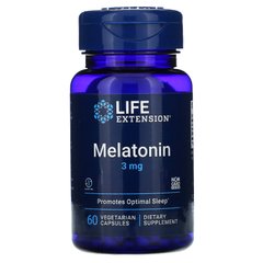 Мелатонин, Melatonin, Life Extension, 3 мг, 60 капсул купить в Киеве и Украине