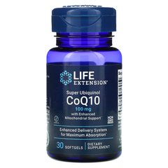 Суперубихинол CoQ10 Life Extension (Super Ubiquinol CoQ10) 30 капсул купить в Киеве и Украине