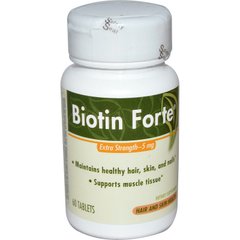 Біотин Форте Enzymatic Therapy (Biotin Forte) 60 таблеток