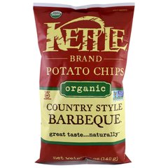 Органічні картопляні чіпси, барбекю в стилі кантрі, Kettle Foods, 5 унцій (142 г)