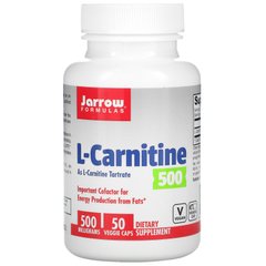 L-Карнитин 500 Jarrow Formulas (L-Carnitine) 500 мг 50 капсул купить в Киеве и Украине