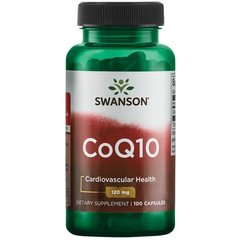 Коензим Q10, CoQ10 120, Swanson, 120 мг, 100 капсул