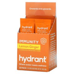 Hydrant, Суміш для напоїв Immunity, лимонний імбир, 12 упаковок, по 0,23 унції (6,5 г) кожна