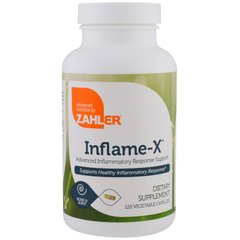Inflame-X, улучшенная поддержка при воспалительной реакции, Zahler, 120 растительных капсул купить в Киеве и Украине