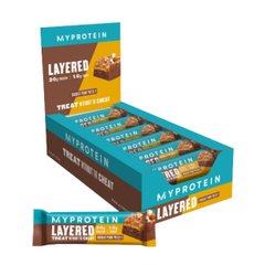 Протеїнові батончики шоколадно-арахісовий крендель (Retail Layered Bar Chocolate Peanut Pretzel) 12 шт по 60 г
