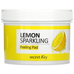 Secret Key, Пілінг-серветка з лимонним сяйвом, 70 подушечок, 4,39 рідких унцій (130 мл)