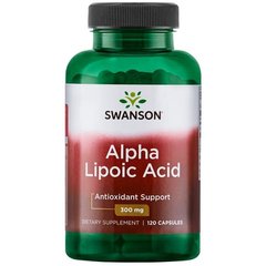 Альфа-ліпоєва кислота, Alpha Lipoic Acid, Swanson, 300 мг, 120 капсул