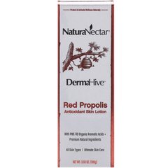 Антиоксидантний лосьйон для шкіри, DermaHive, Red Propolis Antioxidant Skin Lotion, NaturaNectar, 100 г