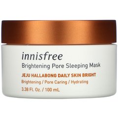 Щоденна освітлювальна маска для сну, Jeju Hallabong Daily Skin Bright, Brightening Pore Sleeping Mask, Innisfree, 100 мл