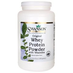 Оригинальный порошок сывороточного протеина с витаминами, Original Whey Protein Powder w/Vitamins, Swanson, 1,035 кг купить в Киеве и Украине