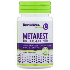 Мелатонін і кава NutriBiotic (MetaRest) 60 капсул