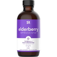Сироп бузини самбукуса, Elderberry Sambucus Syrup, Sports Research, 12000 мг, 120 мл