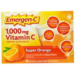 Витамин С апельсин Emergen-C (Vitamin C) 1000 мг 30 пакетов по 9.1 г купить в Киеве и Украине