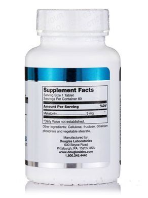 Мелатонін Douglas Laboratories (Melatonin) 3 мг 60 таблеток