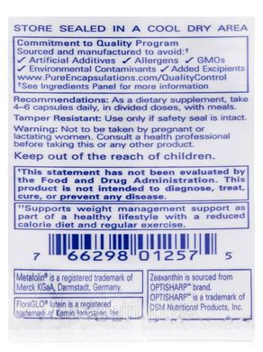 Вітаміни для контролю ваги Pure Encapsulations (PureLean Nutrients) 180 капсул