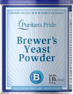 Дебитированный порошок пивных дрожжей, Debittered Brewer's Yeast Powder, Puritan's Pride, 454 грам купить в Киеве и Украине