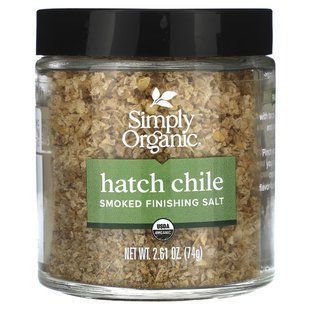 Simply Organic, Smoked Finishing Salt, Hatch Chile, 2.61 oz (74 g) купить в Киеве и Украине