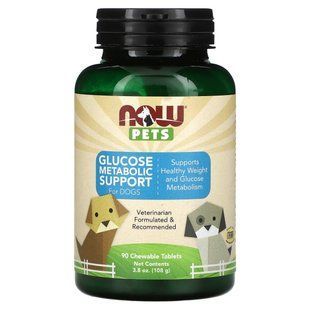 NOW Foods, Pets, Glucose Metabolic Support, For Dogs, 90 Chewable Tablets