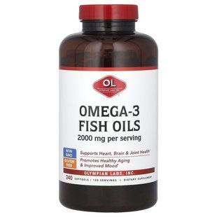 Рыбий жир Olympian Labs Inc. (Omega-3 Fish Oil) 2000 мг 240 капсул купить в Киеве и Украине