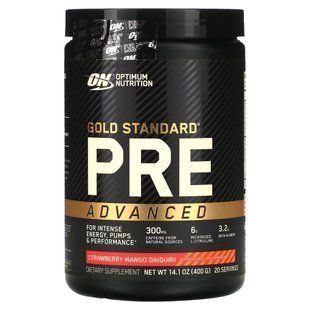 Optimum Nutrition, Gold Standard Pre Advanced, Strawberry Mango Daiquiri, 14.1 oz (400 g)