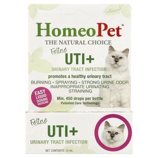 Средство для мочевыводящих путей кошек HomeoPet (Feline UTI+) 15 мл купить в Киеве и Украине