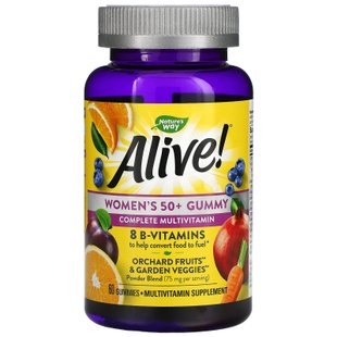 Мультивитамины для женщин после 50 Nature's Way (Women's 50+ Gummy Vitamins) 60 жевательных конфет купить в Киеве и Украине