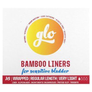 Here We Flo, Glo, Bamboo Liners For Sensitive Bladder, Regular, 16 Liners купить в Киеве и Украине