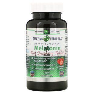 Amazing Nutrition, Мелатонин, клубника, 10 мг, 120 таблеток купить в Киеве и Украине